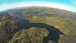 preview picture of video 'Aerial of Lake Glenville, NC from 1400 feet above'