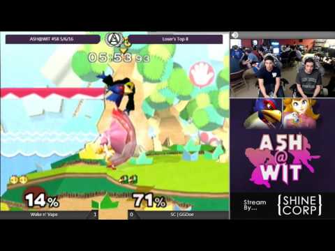 Wake N' Vape (Peach) vs SC | GGDoe (Falco) - ASH@WIT #58 Melee Loser's Top 8