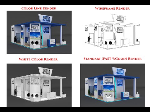 3ds Max & Vray Render Setting ( Vray Toon ,Wireframe,Fast,Quality)