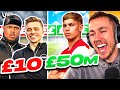Miniminter Reacts To £10 FOOTBALLERS vs £50m FOOTBALLER with Emile Smith Rowe, ChrisMD and Chunkz