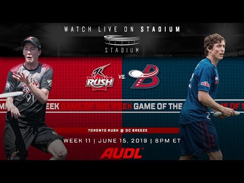 2019 AUDL Game of the Week: Toronto Rush at DC Breeze