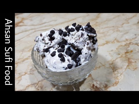 Oreo Ice cream|اوریو چاکلیٹ آیس کریم|by Ahsan sufi food