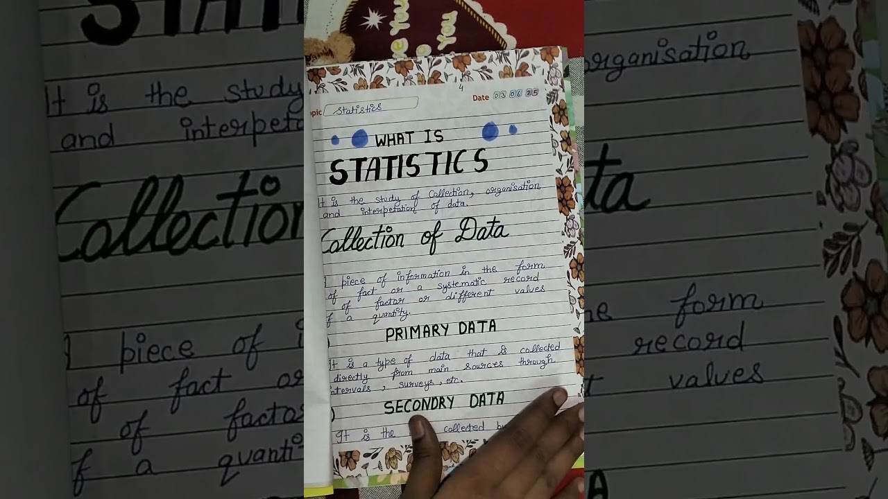 maths project file on statistics