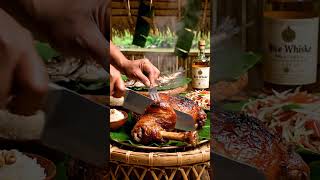 Laotian Big Camel Roast 🍖🔥 Sticky Rice Feast by Riverside | Traditional Laos Cuisine ASMR