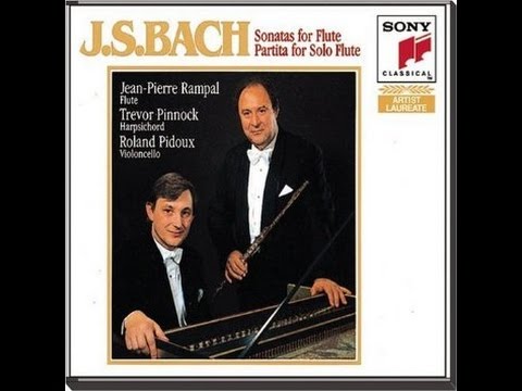 Johann Sebastian Bach,  sonata for flute and bc e-minor BWV 1034, Rampal/Pinnock/Pidoux