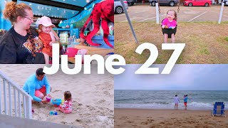JUNE 27 VLOG | last beach day, brunch, jennette's pier, thunderstorm, sushi + more