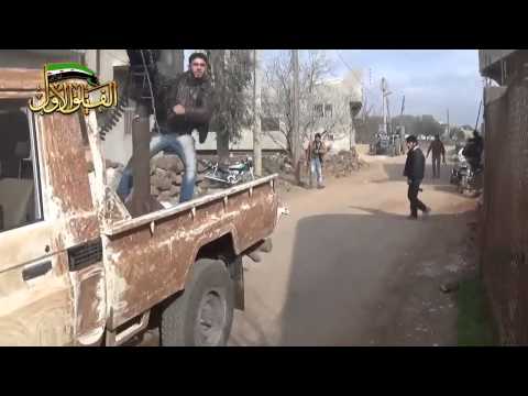 استهداف حاجز كفر شمس الشمالي برشاش 14.5 من قبل لواء توحيد الأمة في ريف درعا