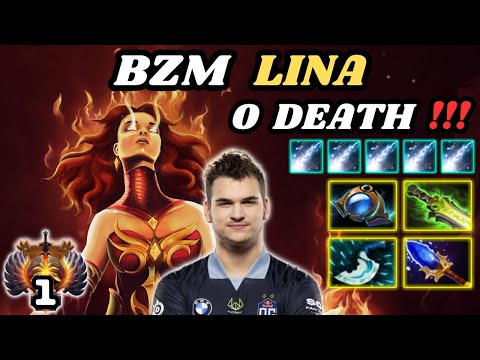 🔥 BZM Lina Midlane Highlights 0 DEATH 🔥 IMMORTAL 1 Magic Build By BZM - Dota 2