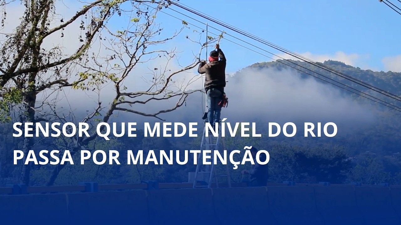 Sensor que mede nível do rio em Rio do Sul passa por manutenção
