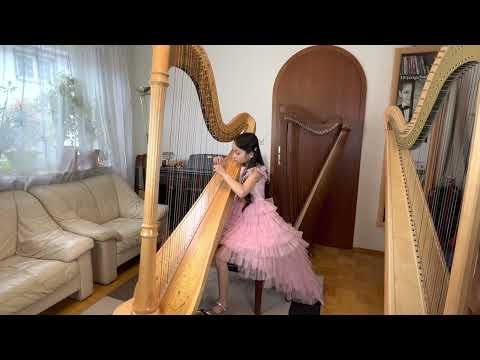 A. Zabel - "At the fountain" (La Source, Am Springbrunnen). Charlotte Ngo - 10 year old harpist.