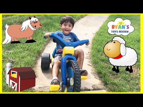 Kids Family Fun Trip to the Farm with Animals and Giant Slides! Video