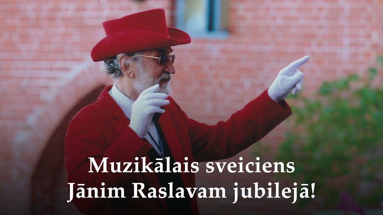 Siguldas un Inčukalna pūtēju orķestri sveic Jāni Raslavu 80 gadu jubilejā