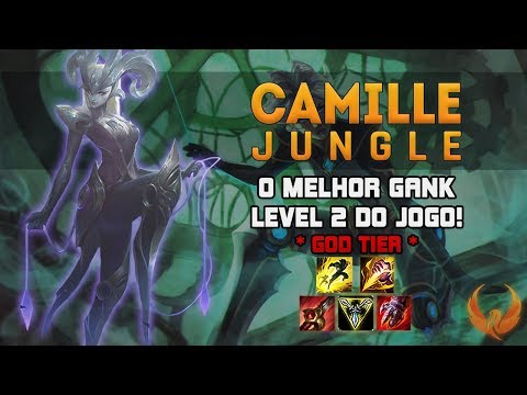 O MELHOR GANK LEVEL 2 DO JOGO! *GOD TIER COM PRESSIONE O ATAQUE* - CAMILLE JUNGLE GAMEPLAY [PT-BR]