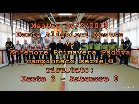 Bocce: Dante Mestre vs Antenore Padova 24/2/18