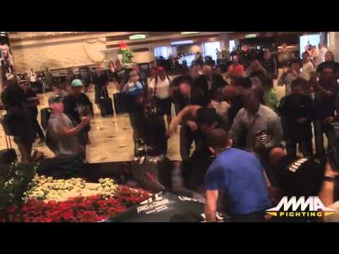 Full Jones Vs.Cormier brawl and Conor McGregor laughing and taking pictures with fans