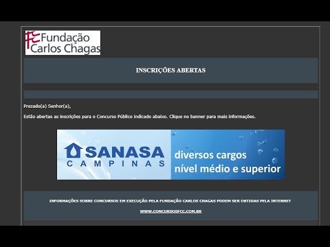 CONCURSO SANASA   CAMPINAS 2019