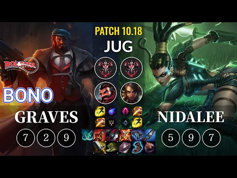 KT Bono Graves vs Nidalee Jungle - KR Patch 10.18