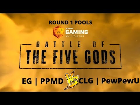 Battle of the Five Gods - EG | PPMD (Marth) Vs.CLG | PewPewU (Marth) - Super Smash Bros. Melee