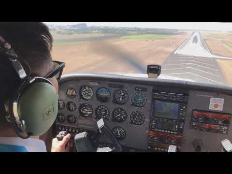 Cessna 172 landing @ runway 20, Clark International Airport, Philippines