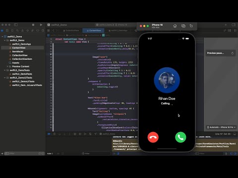 Incoming call Animation in SwiftUI using xcode 16