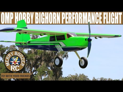 OMP Hobby OMP Hobby BIGHORN 49"  PNP Balsa Airplane performance flight SHAKEDOWN 3S