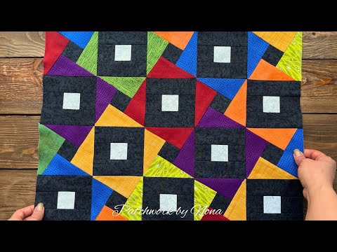Modern Quilt Block Tutorial for Beginners | Colorful Patchwork