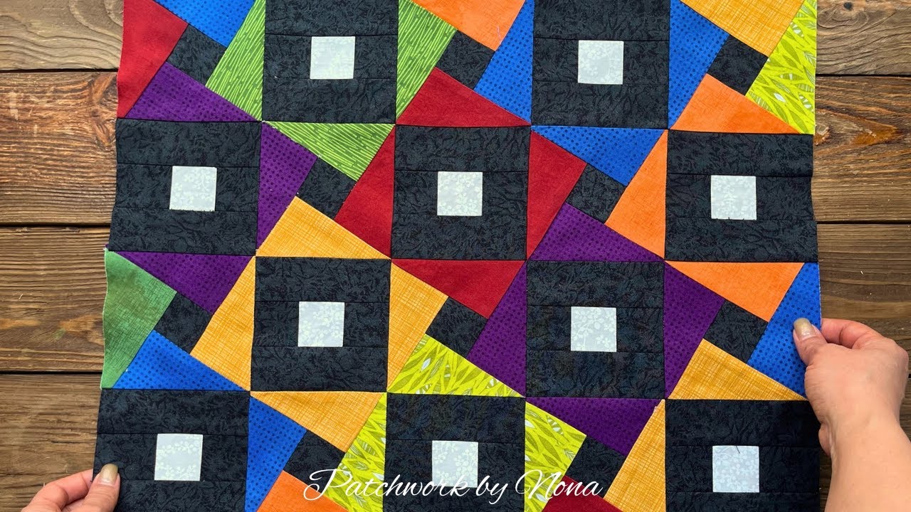 Modern Quilt Block Tutorial for Beginners | Colorful Patchwork