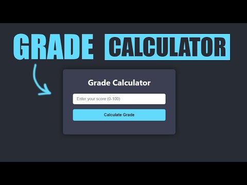 Grade Calculator Using Html Css Javascript _ Beginner Tutorial