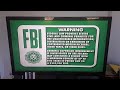 Green FBI Warning 1997 2000 Walt Disney Home Video 1991 Blue Background