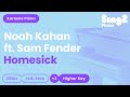 Noah Kahan & Sam Fender - Homesick (Higher Key) Piano Karaoke