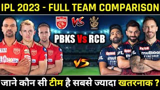 IPL 2023 - Royal Challengers Banglore Vs Punjab Kings Full Team Comparison For IPL 2023