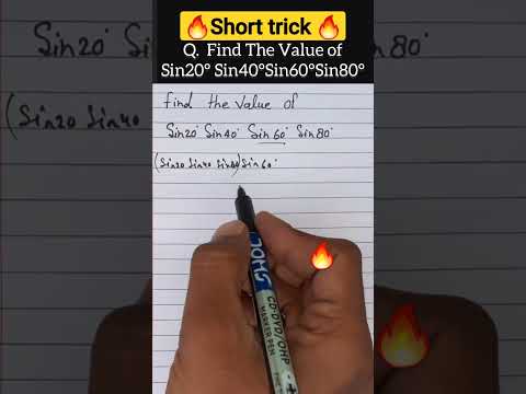 Sin20°Sin40°Sin60°Sin80° Find the Value? Short trick by @MA+H Buffs  #Trigonometry #maths #shorts