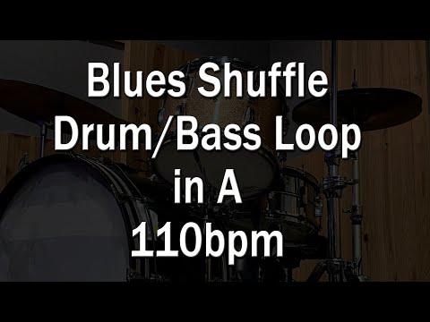 Blues Shuffle Drum/Bass Loop in A - 110bpm