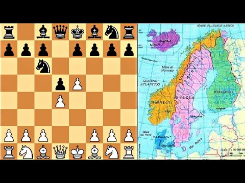 Aperture di scacchi difesa Nimzowitsch varianta scandinava !!!