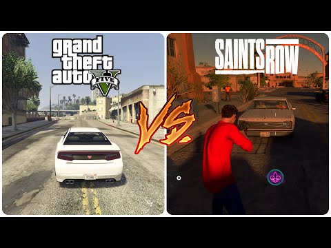 GTA 5 VS Saints Row 2022 - Graphics & Physics SBS Comparison