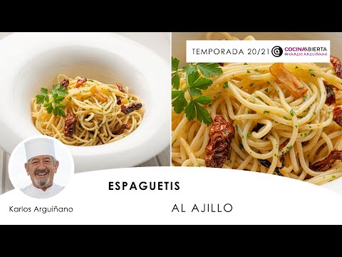 Espaguetis al ajillo 🧄 Receta de pasta con sólo 5 ingredientes 😏 ¡De las más fáciles de Arguiñano!