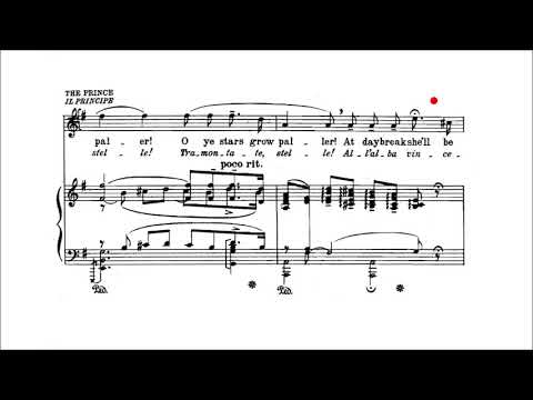 Karaoke Opera: Nessun Dorma - Turandot (Puccini) Full Vocal Version with printed music