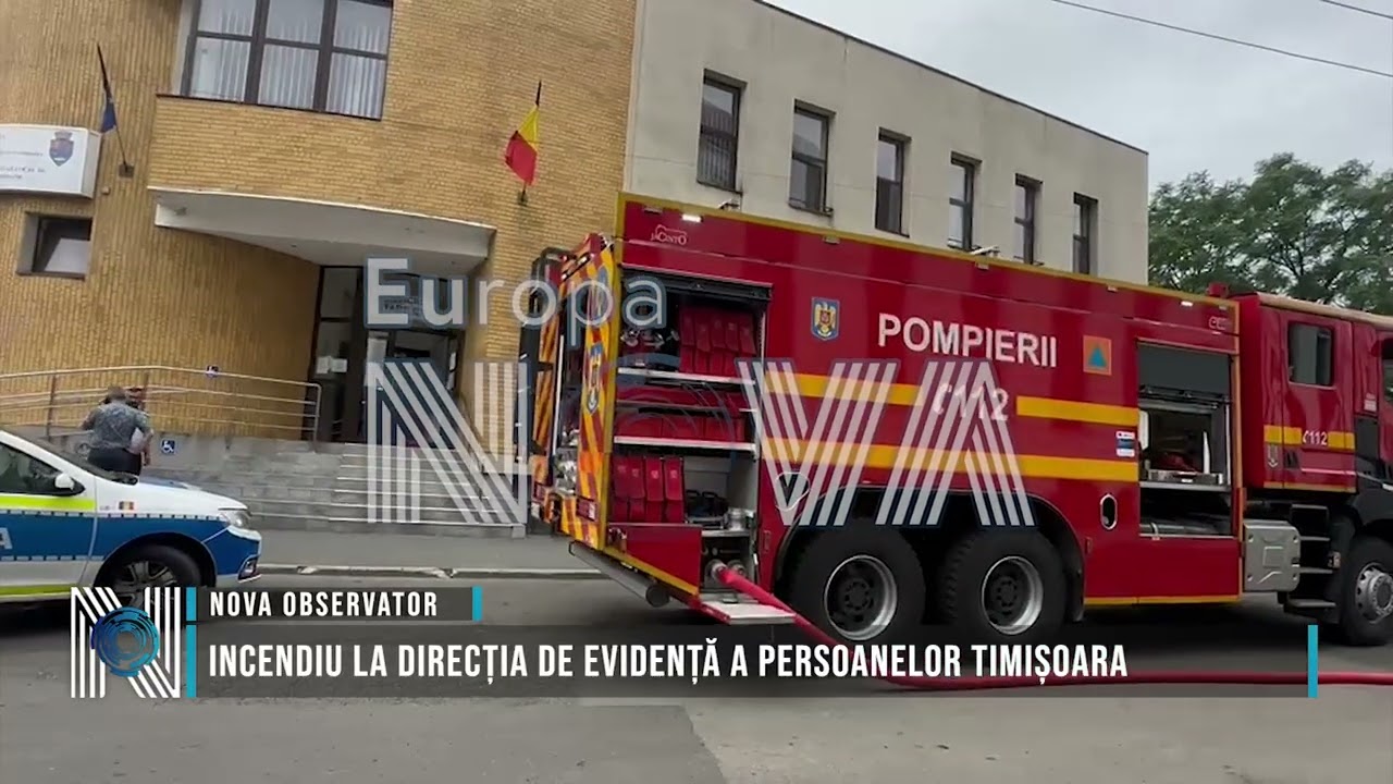 Incendiu la Direcția de Evidență a Persoanelor Timișoara