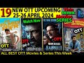 NEW OTT Release This Week 25-26 APR-2024 l Crakk, Yodha, Ranneeti, Monkey man Hindi ott release