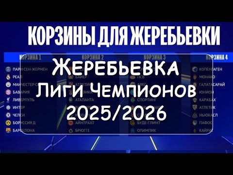 Жеребьевка Лиги чемпионов 2025/2026! Все команды узнали своих соперников!