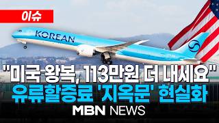 [이슈] 폭탄 된 유류할증료…뉴욕행 비행기 112만원 '껑충' / 5월 국제선 유류할증료 최고 33단계 | MBN NEWS