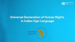 UDHR in Indian Sign Language