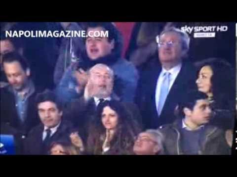 VIDEO NAPOLIMAGAZINE.COM - DE LAURENTIIS ESULTA COSI' AL GOL DI CALLEJON - NAPOLI-ROMA 1-0