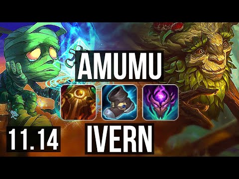 AMUMU vs IVERN (JUNGLE) | 2/2/12, 500+ games, Rank 13 Amumu | BR Master | v11.14