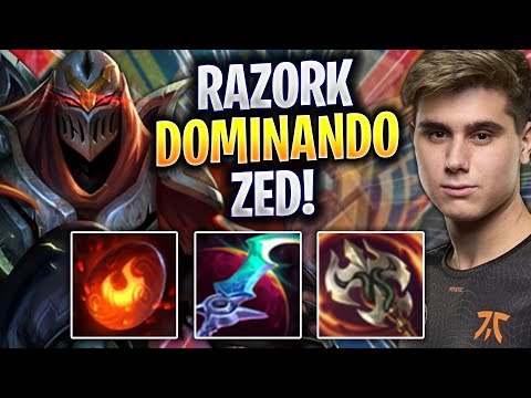 RAZORK DOMINANDO CON ZED JUNGLA! - FNC Razork Juega Zed Jungla vs Vi! | Preseason 2023