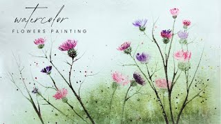 Easy Loose Watercolor Flowers Tutorial | Relaxing Floral Painting for Beginners