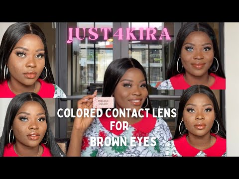 Affordable Colored Contact Lenses For Brown Skin Try-On And Review | Feat Just4Kira