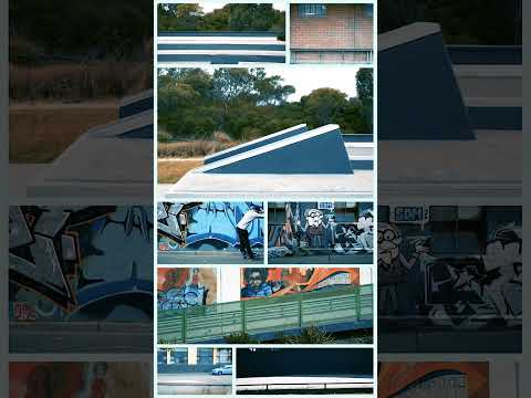 Wall art comes alive interactive art aggressive inline skating art