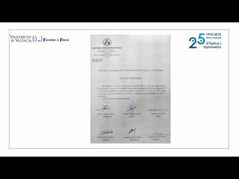 Commemoració del 25è aniversari dels estudis d’Òptica i Optometria