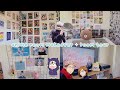 aesthetic anime room makeover, photo grid, manga wall desk + room tour